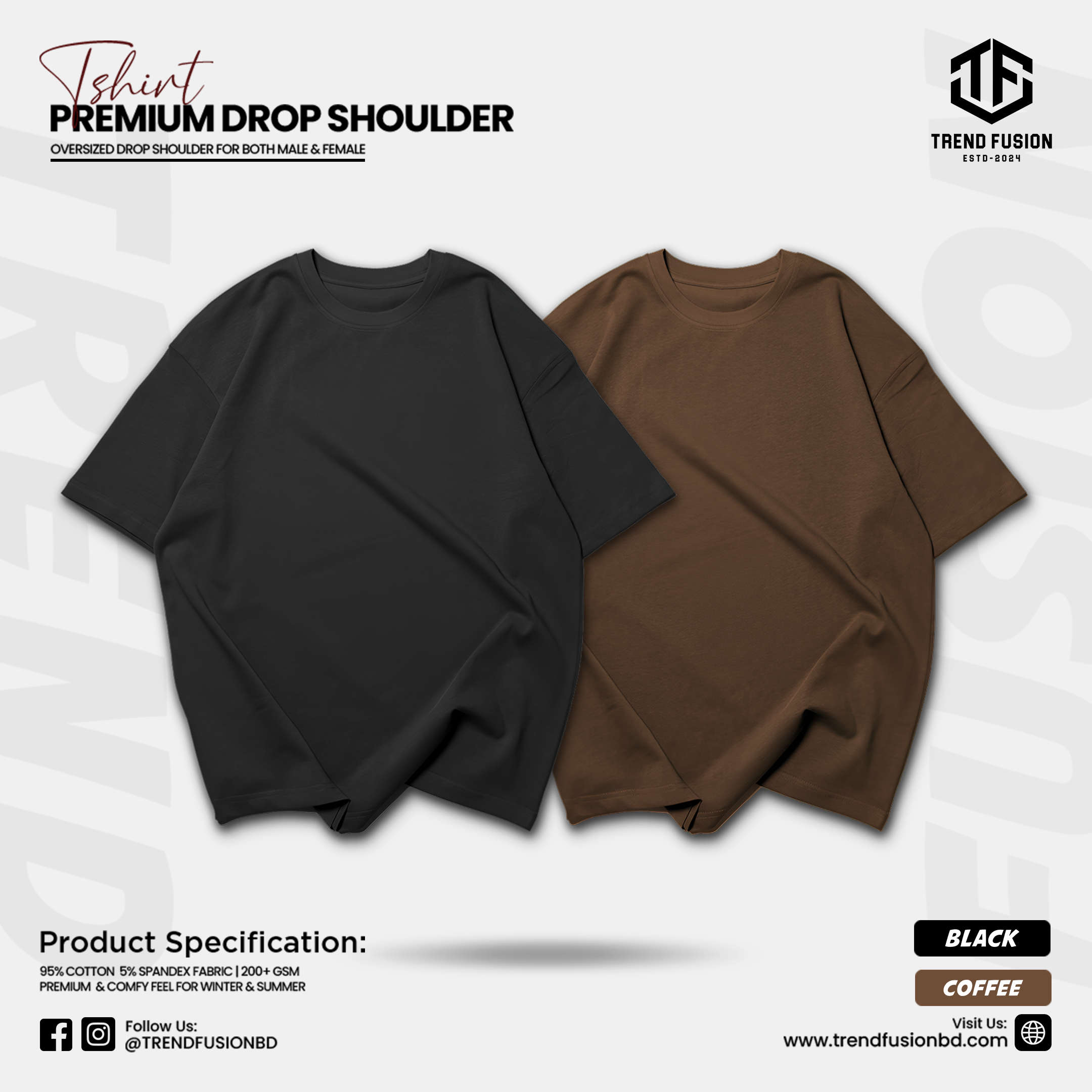 Premium Elegant Night Drop Shoulder Tee Combo