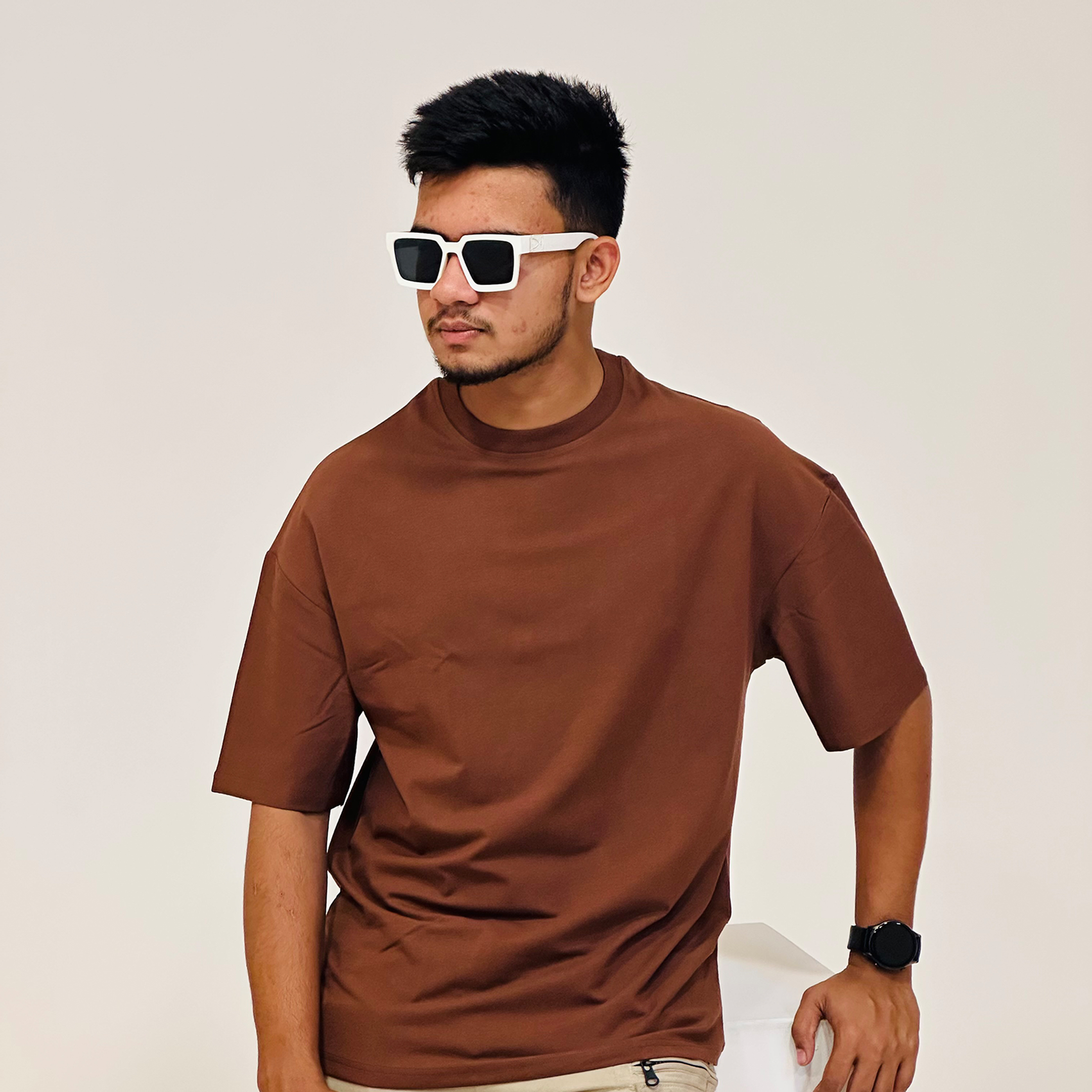 Premium Coffee Drop Shoulder Tee